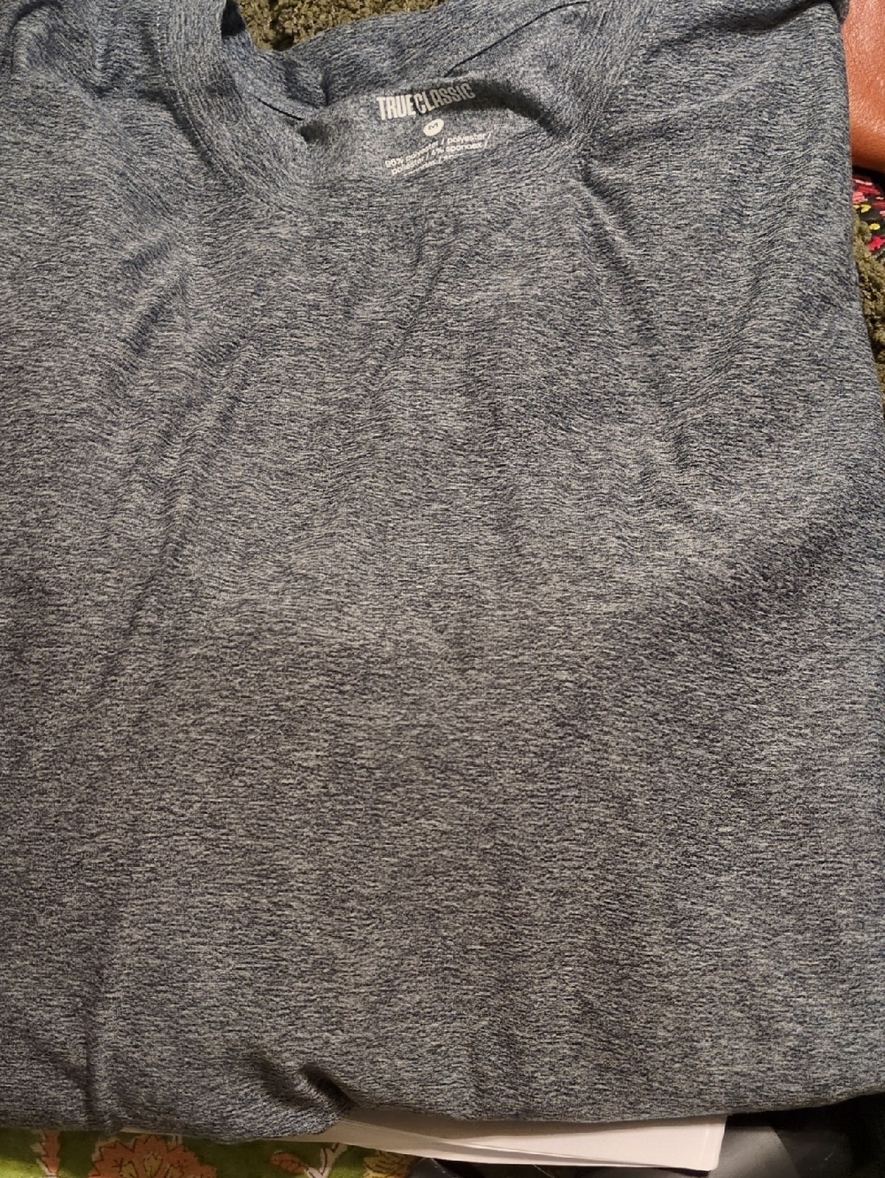 True Classic Heather Gray Crewneck Tee